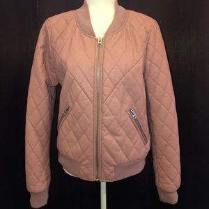 Faux Leather Bomber Jacket